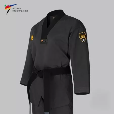 MOOTO MTX GREY SHADOW Dobok | WT Black Collar Taekwondo