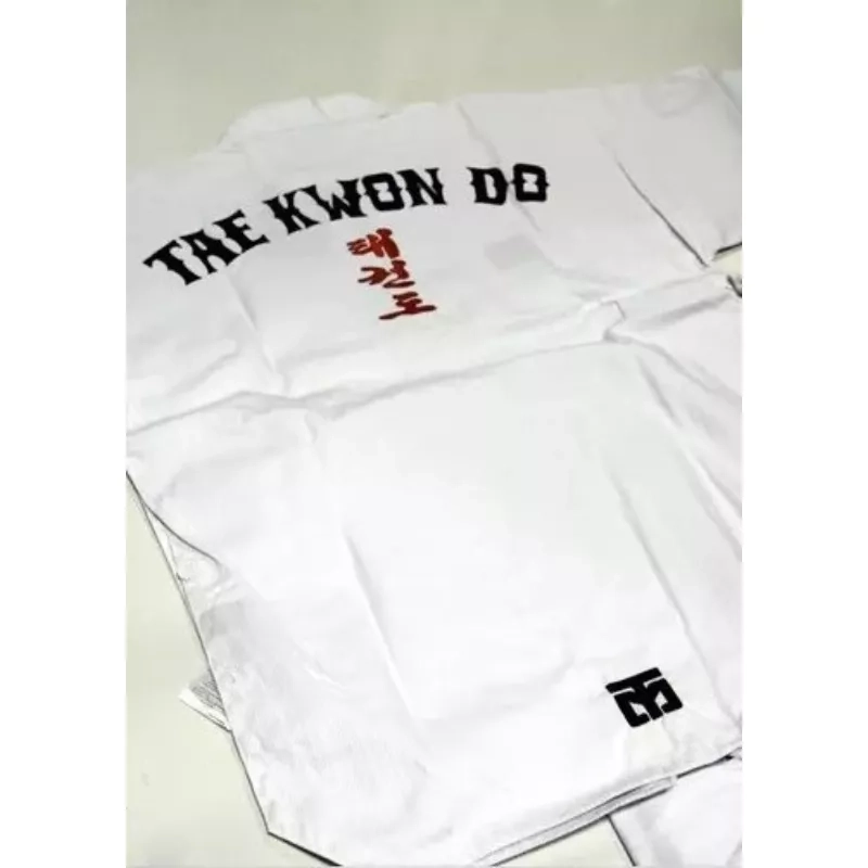 Dobok MOOTO FLYKICK Brodée "TAEKWONDO"col blanc