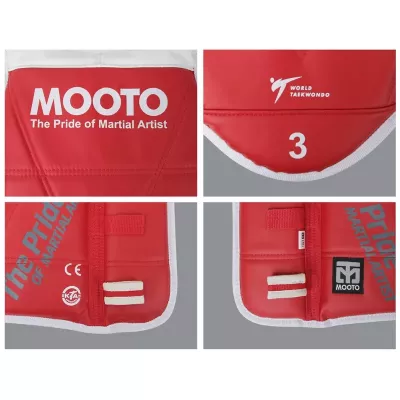 MOOTO Reversible Taekwondo Chest Guard - Red/Blue WT Approved