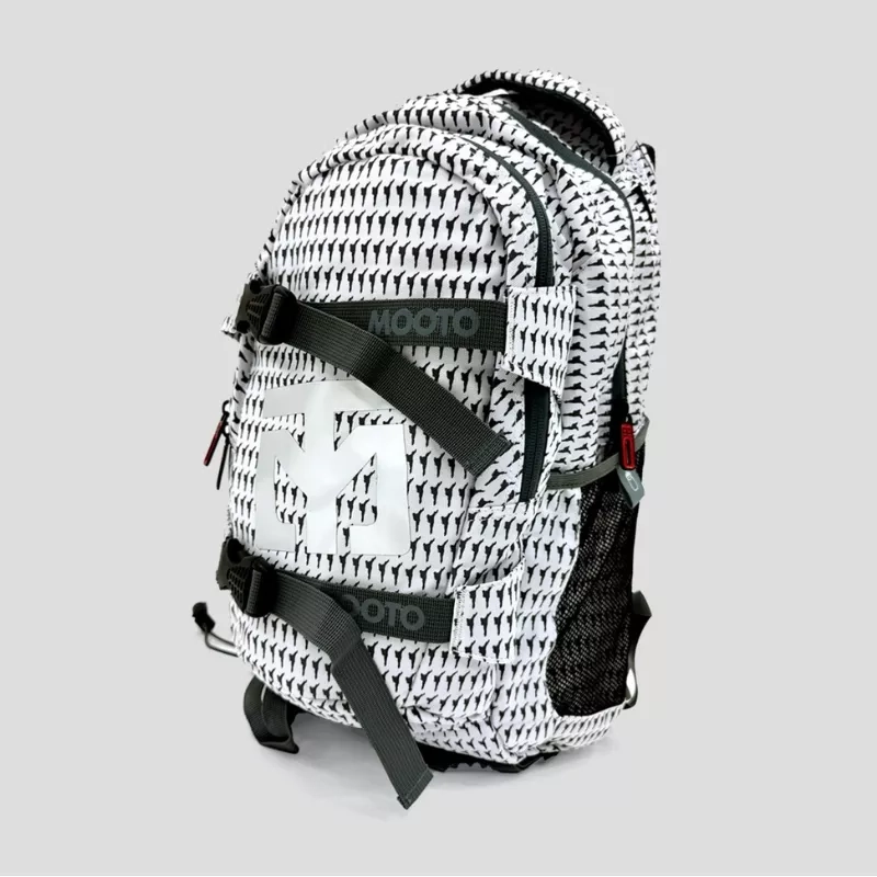 White MOOTO 540 Collector Backpack - Taekwondo, Spacious & Water-Resistant