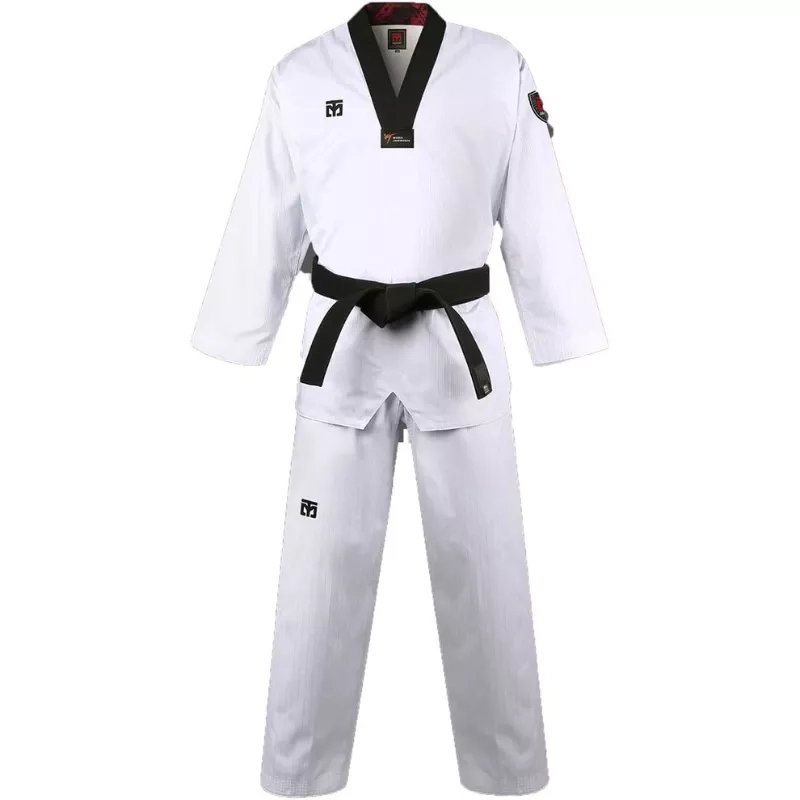 Dobok MOOTO TIGERGATE complet, haut et pantalon blancs.