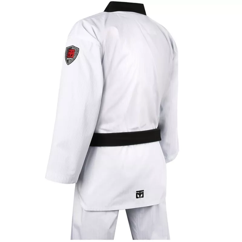 Vue de dos du Dobok MOOTO TIGERGATE, haut blanc.