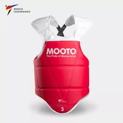 MOOTO Reversible Taekwondo Chest Guard - Red/Blue WT Approved