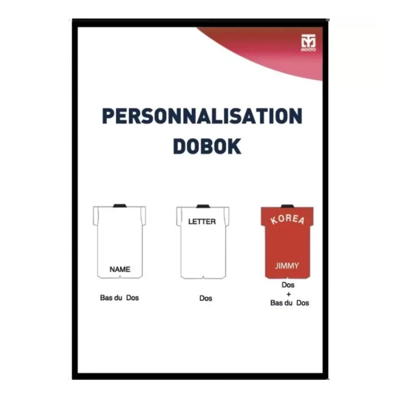 MOOTO Dobok Printing - Customization