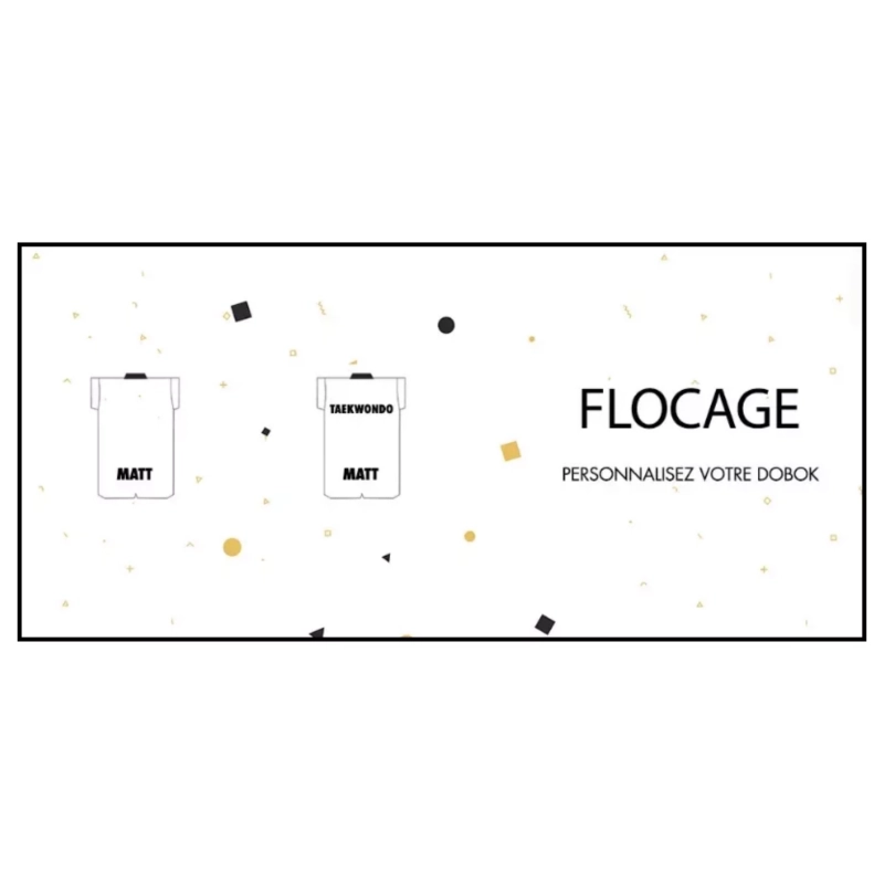 MOOTO Flocage Dobok - Personnalisation