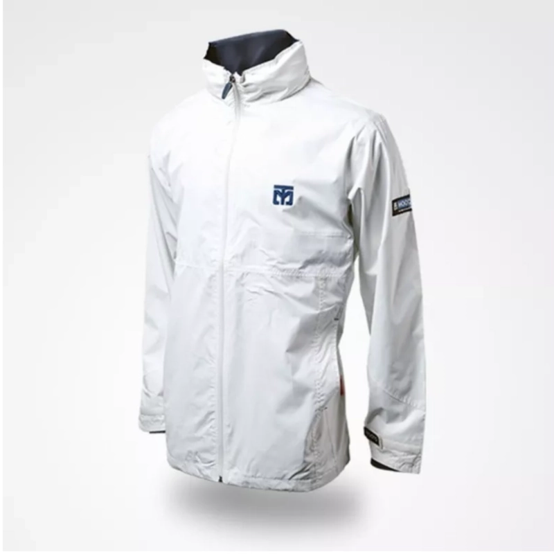 Veste MOOTO WINDBREAKER FIT JACKET blanc Coupe vent vue de face