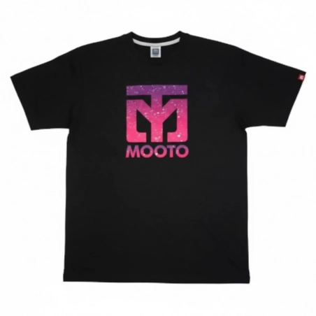 Black MOOTO Gradation T-Shirt - 100% Soft Cotton, Optimal Comfort & Fast Absorption
